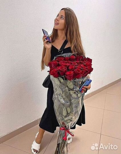 Высокие розы Доставка цветов