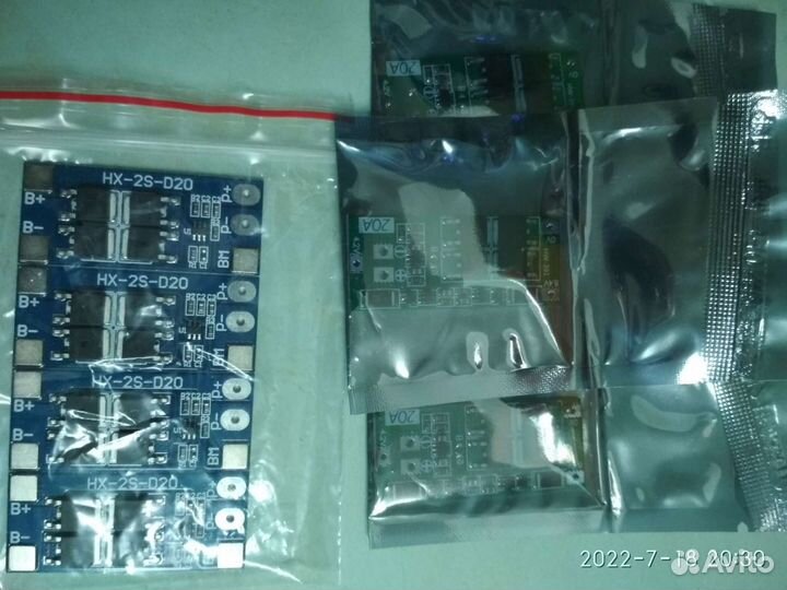 Защитная плата 2S li-ion акб, BMS