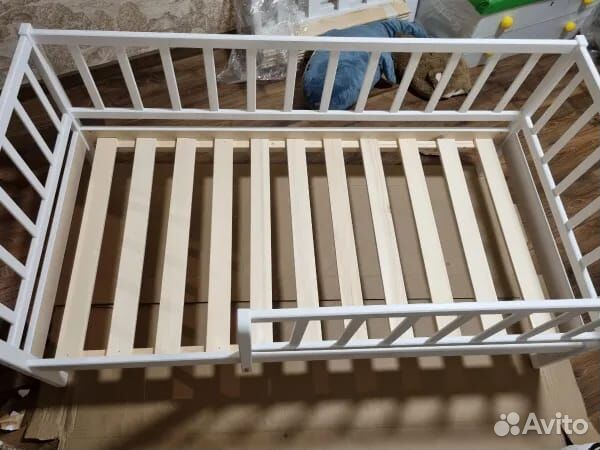 Кроватка Лисенок высокий борт из натурального дере