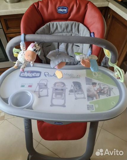 Детский стульчик для кормления chicco polly magic