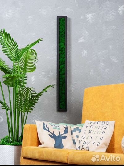 Панно со мхом/ декорация настенная