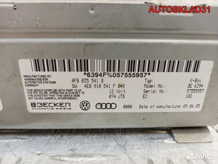 Блок управления магнитолой Audi A6 C6 4E0910541F