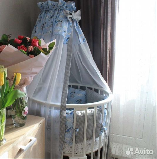 Балдахин и бортики в кроватку