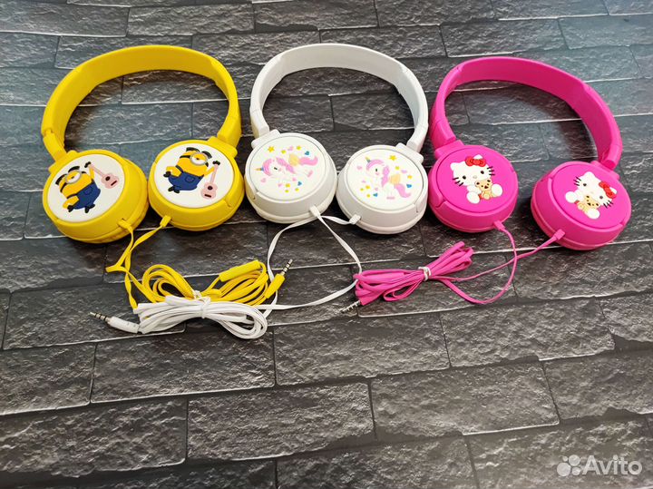 Наушники детские проводные, новые