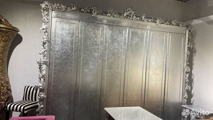 Комплект массив поталь ручная резьба италия