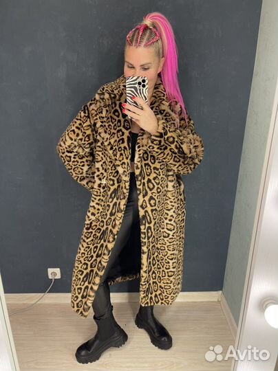 Новая шуба леопардовая IVY angel шерсть/ангора