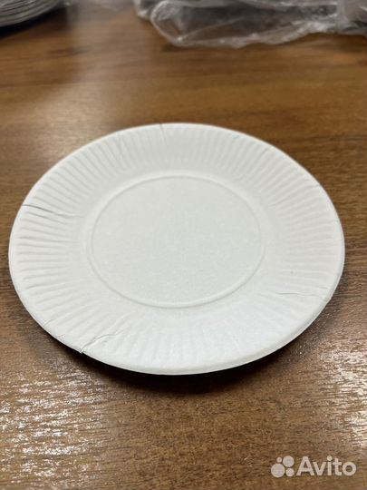 Тарелка картон белая d-170mm