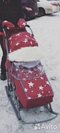 Детские санки коляска