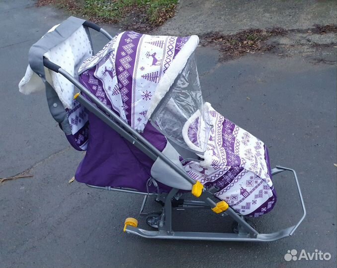 Детские санки коляска ника