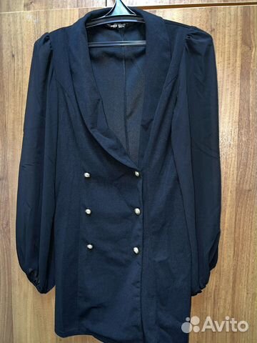 Платье пиджак черное 48