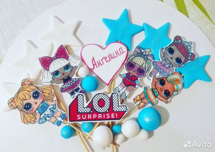 Топперы для торта и капкейки