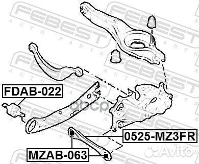 Сайлентблок задней подвески ford focus III CB8