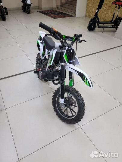 Детский Мотоцикл Motax 50cc (EC) бело-зеленый