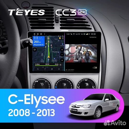 Магнитола для Citroen C-Elysee Teyes CC3 2k 4/32