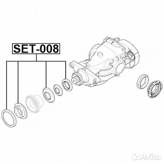 Сальник редуктора заднего моста комплект