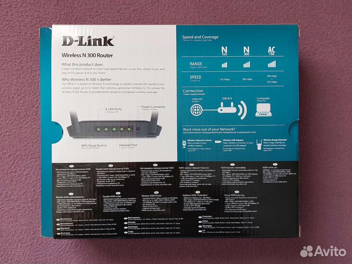 Wi-Fi роутер D-Link DIR-615 Black