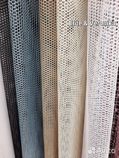 Тюль новый готовый Сетка Соты Пошив