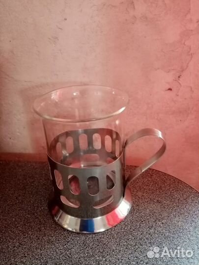 Стакан с подстаканником СССР