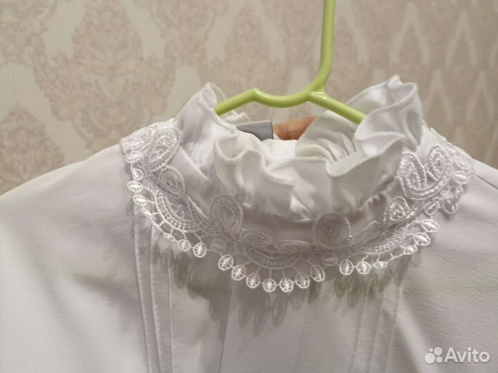 Блузка белая школьная 140