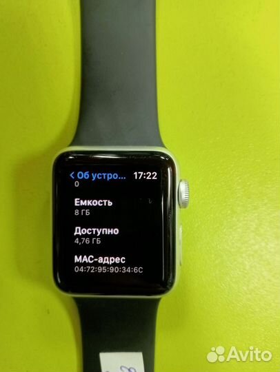 Часы apple watch series 3 38mm