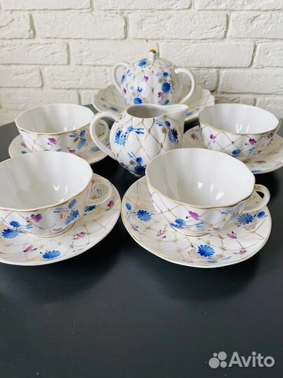 Сервиз чайный «Золотая сетка» лфз СССР