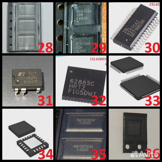Микросхемы, чипы BGA, радиодетали