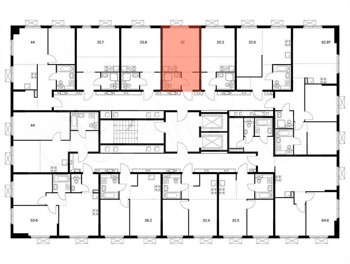 Квартира-студия, 22 м², 14/17 эт.