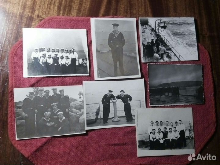 Фото «на рейде Мурманск» 1958г. 8шт СССР