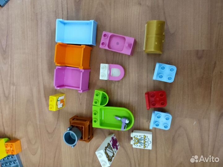 Lego duplo пакетом, в т.ч.большая железная дорога