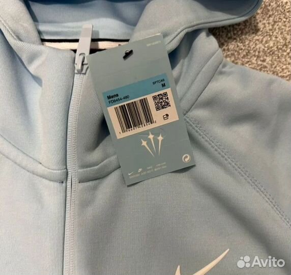 Зип худи Nike Tech Fleece x Nocta голубая