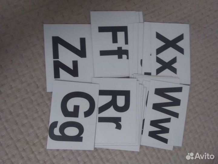 Карточки с английскими буквами