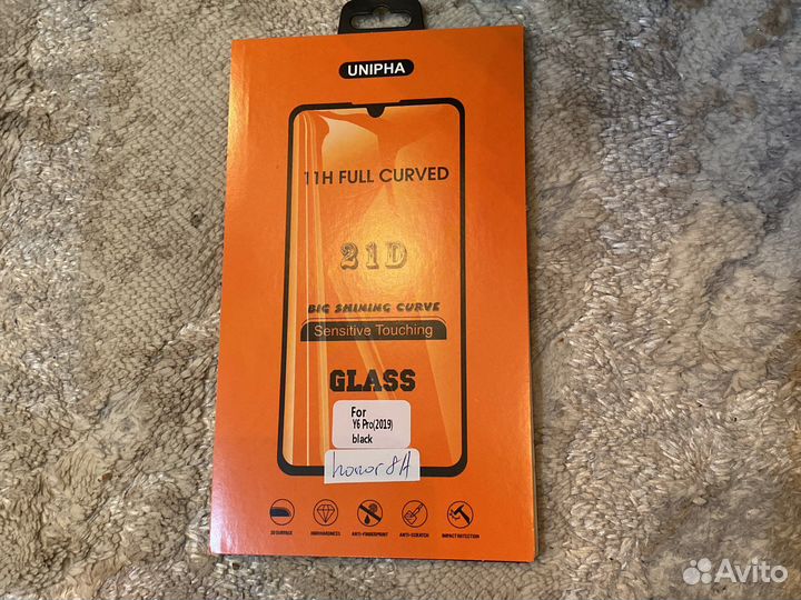 Защитное стекло на honor 8A