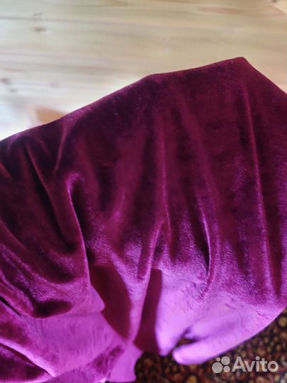 Бархатное платье бордо xs