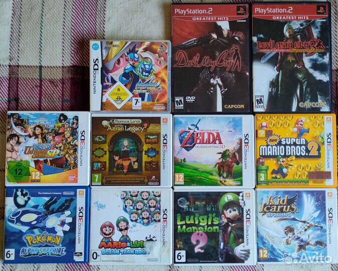 Игры Nintendo ds, 3ds, Switch, ps2, ps4