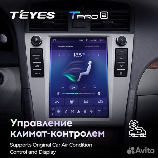 Магнитола Teyes Tpro2 Tesla Camry 6 06-11