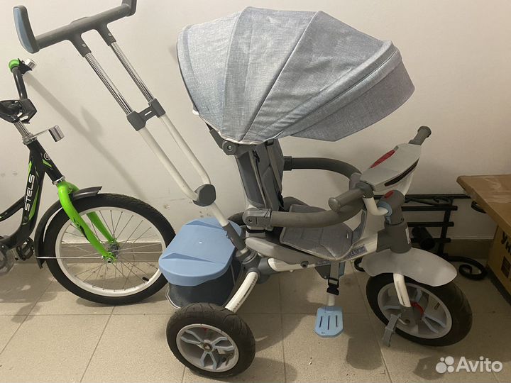Детский велосипед трехколесный с ручкой