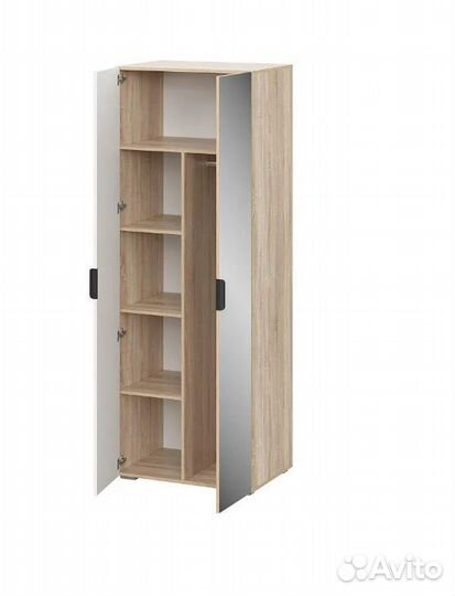 Шкаф 2-х створчатый с зеркалом Норд Line дуб соном