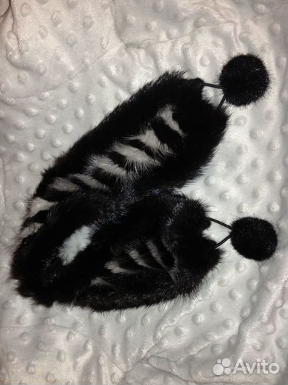 Норковая повязка на голову