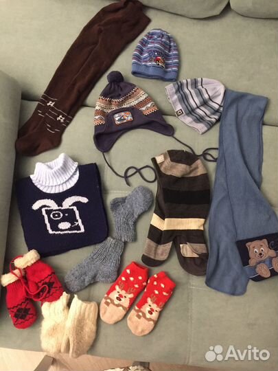 Пакет вещей Шапки шарфы шлем Reima варежки на 2-4г