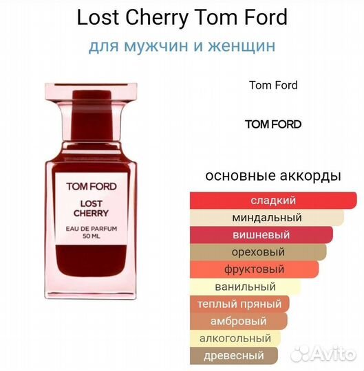 Tom ford lost cherry парфюм