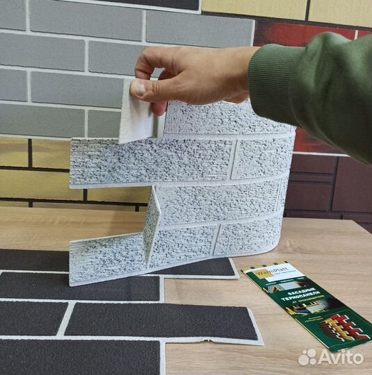 Гибкий кирпич легкий монтаж без затирки швов