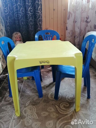 Ходунок-толкатор, стол, стулья, машина-каталка