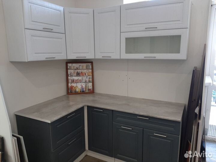 Кухонный угловой гарнитур 1,2*1,8 серый/арктика