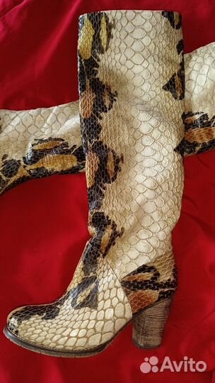 Сапоги. Винтаж. Питон