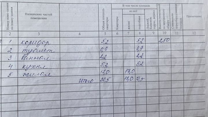 1-к. квартира, 30,5 м², 2/5 эт.