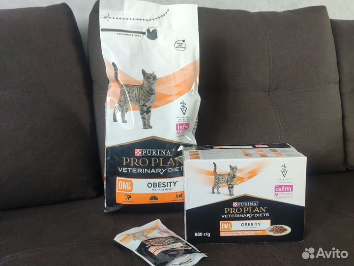 Корм для кошек pro plan veterinary diets om