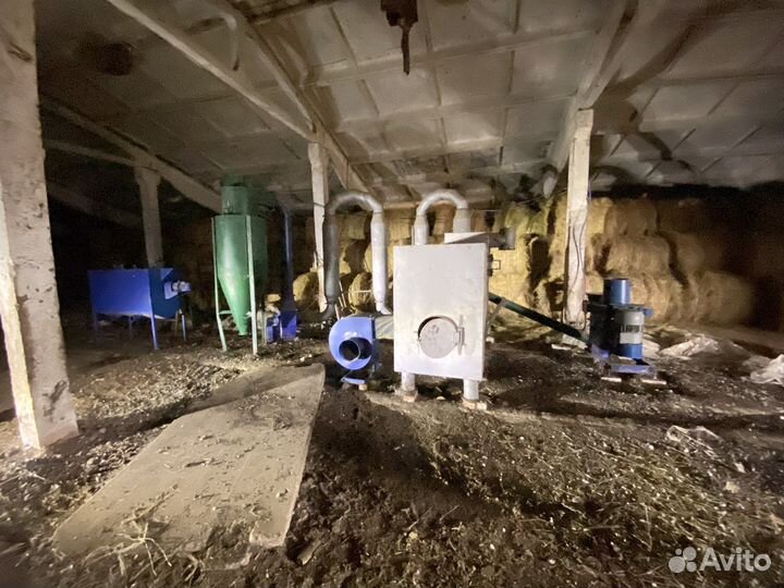 Линия производства травяной муки, сушка опилок