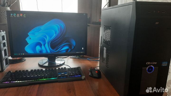 Игровой пк i5 4460/GT 1030/8GB/SSD/HDD