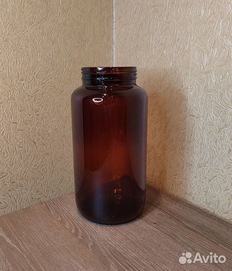 Банка темное стекло СССР 2 литра винтовая
