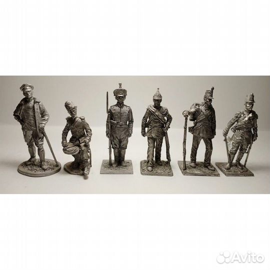 Оловянные солдатики 54 мм,1/32 (5 шт.)